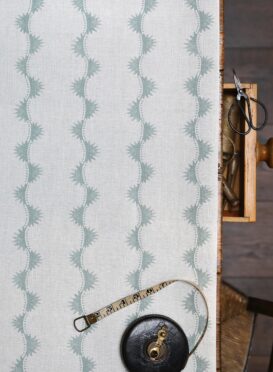 Zadir Stripe Large Pigeon Solid on Stone Linen