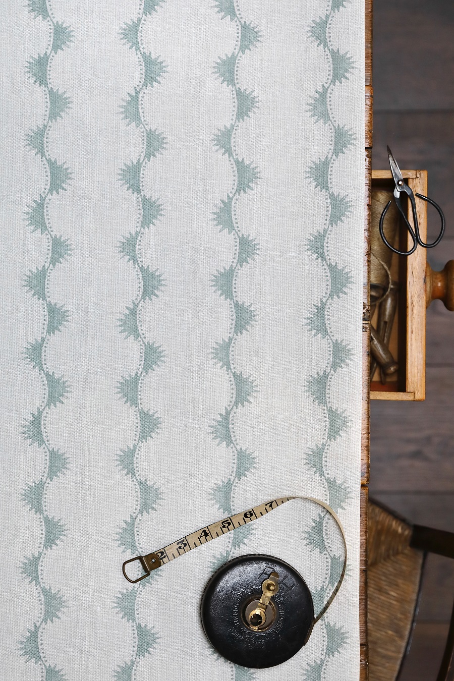 Zadir Stripe Large Pigeon Solid on Stone Linen