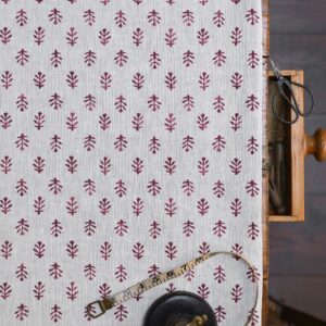 Inca Maroon on Dune Linen