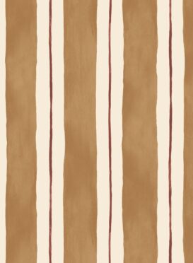 Painted Stripe (Slim Scale) Dark Sisal + Amber Wallpaper