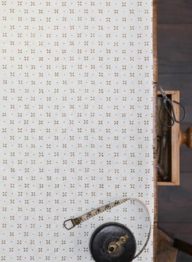 Pip Warm Brown on Double Cream Linen