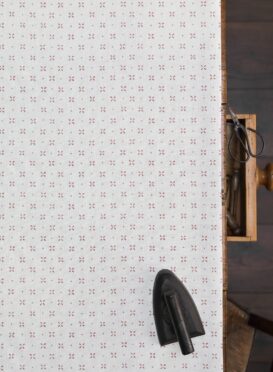 Pip Earthy Pink on Double Cream Linen