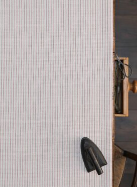 Poppy Seed Stripe Earthy on Cream Linen