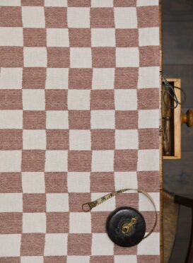 Chess Chalk Pink and Amber on Double Cream