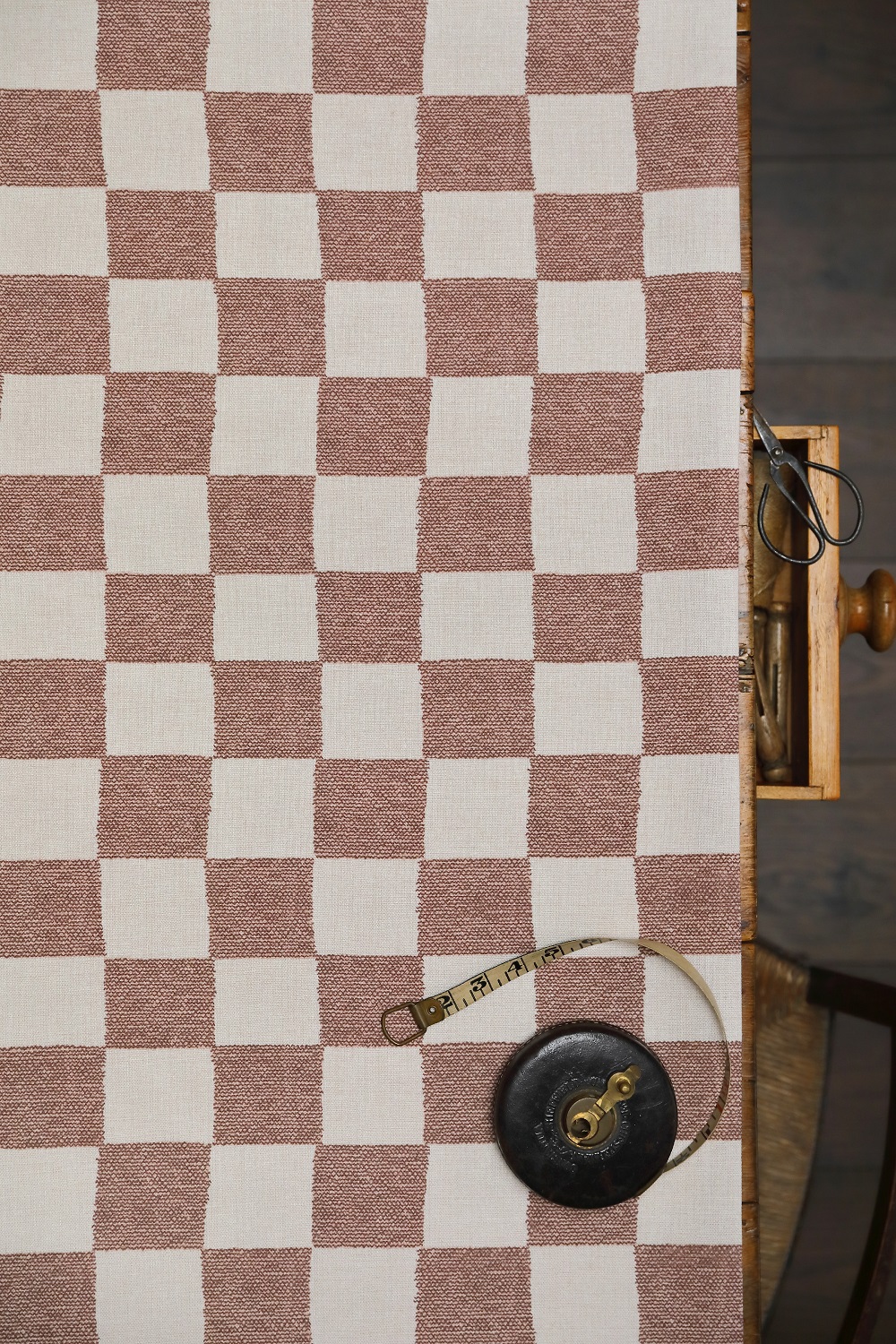 Chess Chalk Pink and Amber on Double Cream