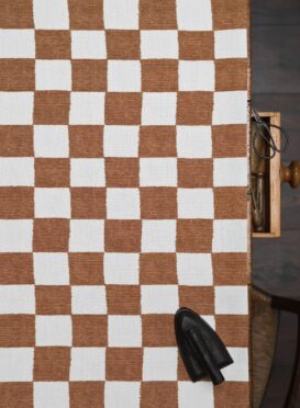 Chess Dark Sisal on Double Cream Linen