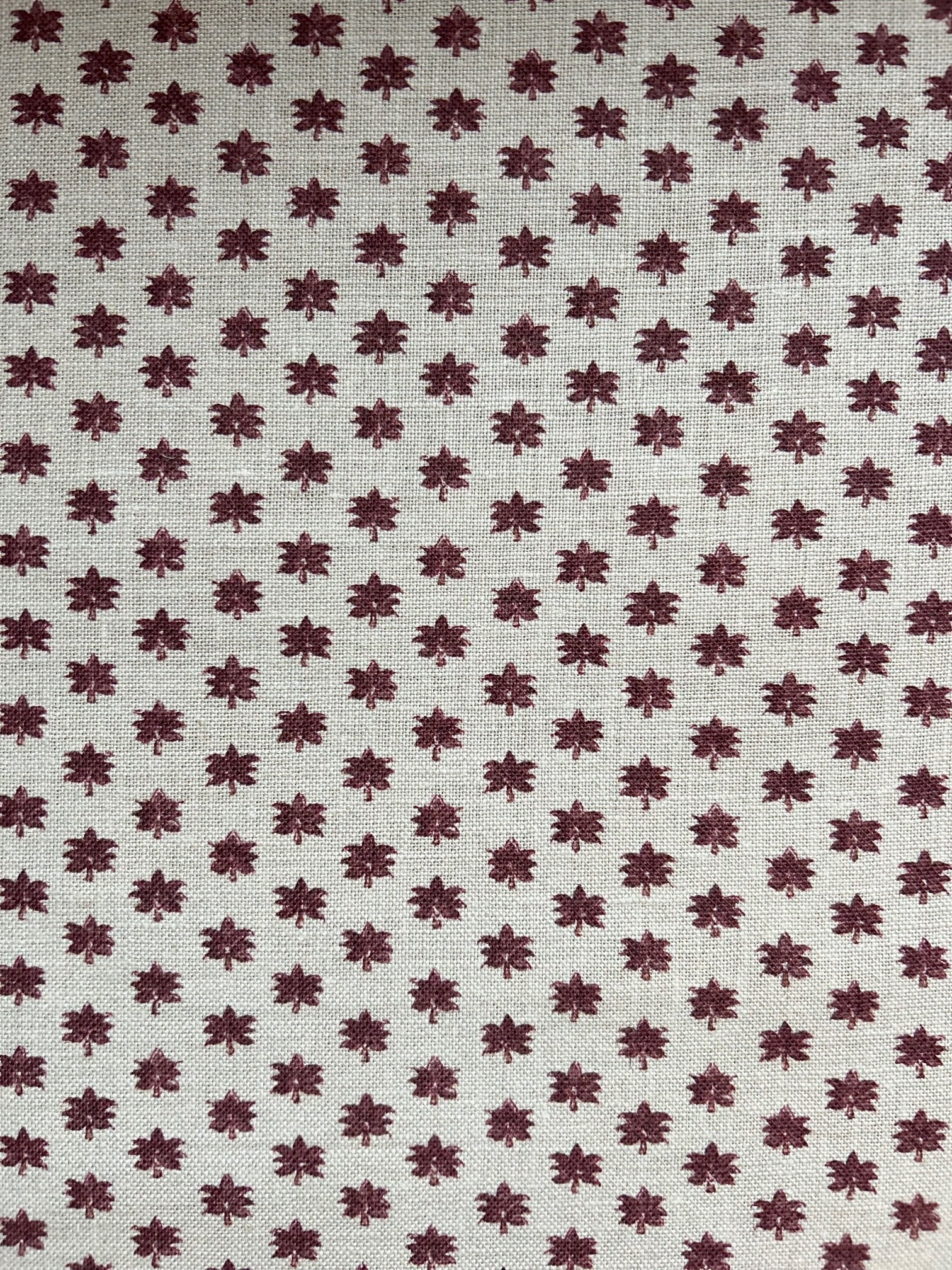 Palma Maroon on Stone Linen - Image 3