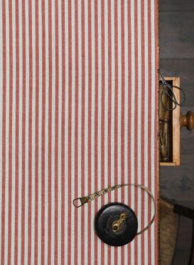 Punch and Judy Standard Scale Indian Red on Stone Linen