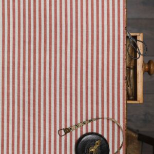 Punch and Judy Standard Scale Indian Red on Stone Linen