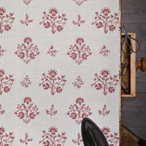 Agatha Small Earthy Pinks on Stone Linen
