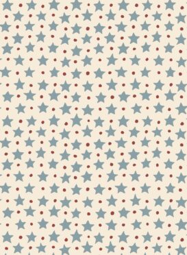 Star and Dot Salcombe Blue + Burgundy Wallpaper