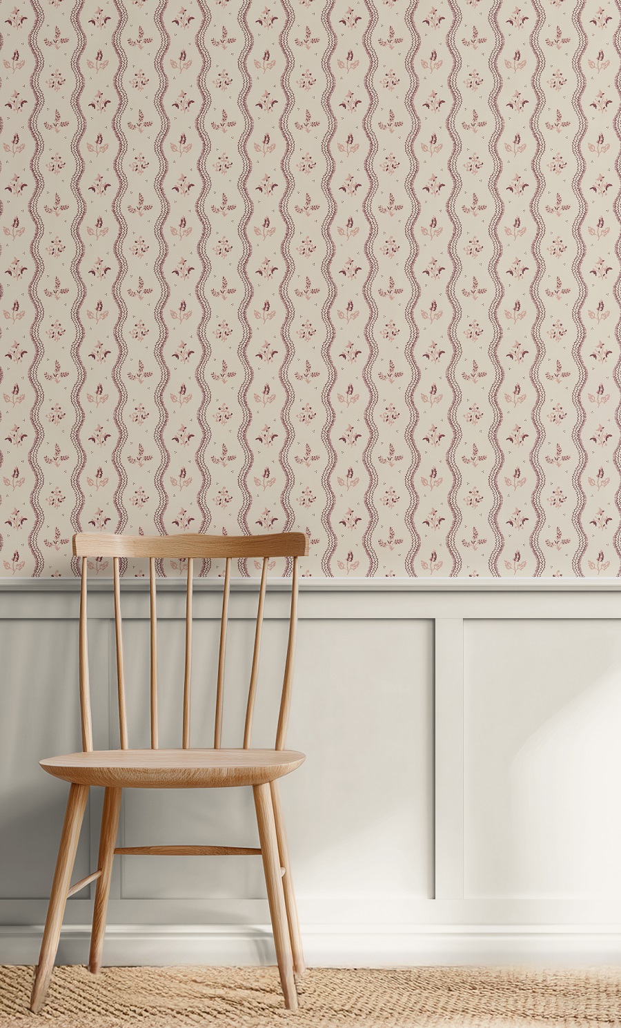 Zaggie Burgundy + Pink Wallpaper - Image 4