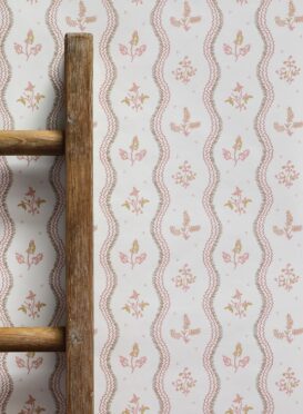 Zaggie Sand Pink + Light Olive Wallpaper