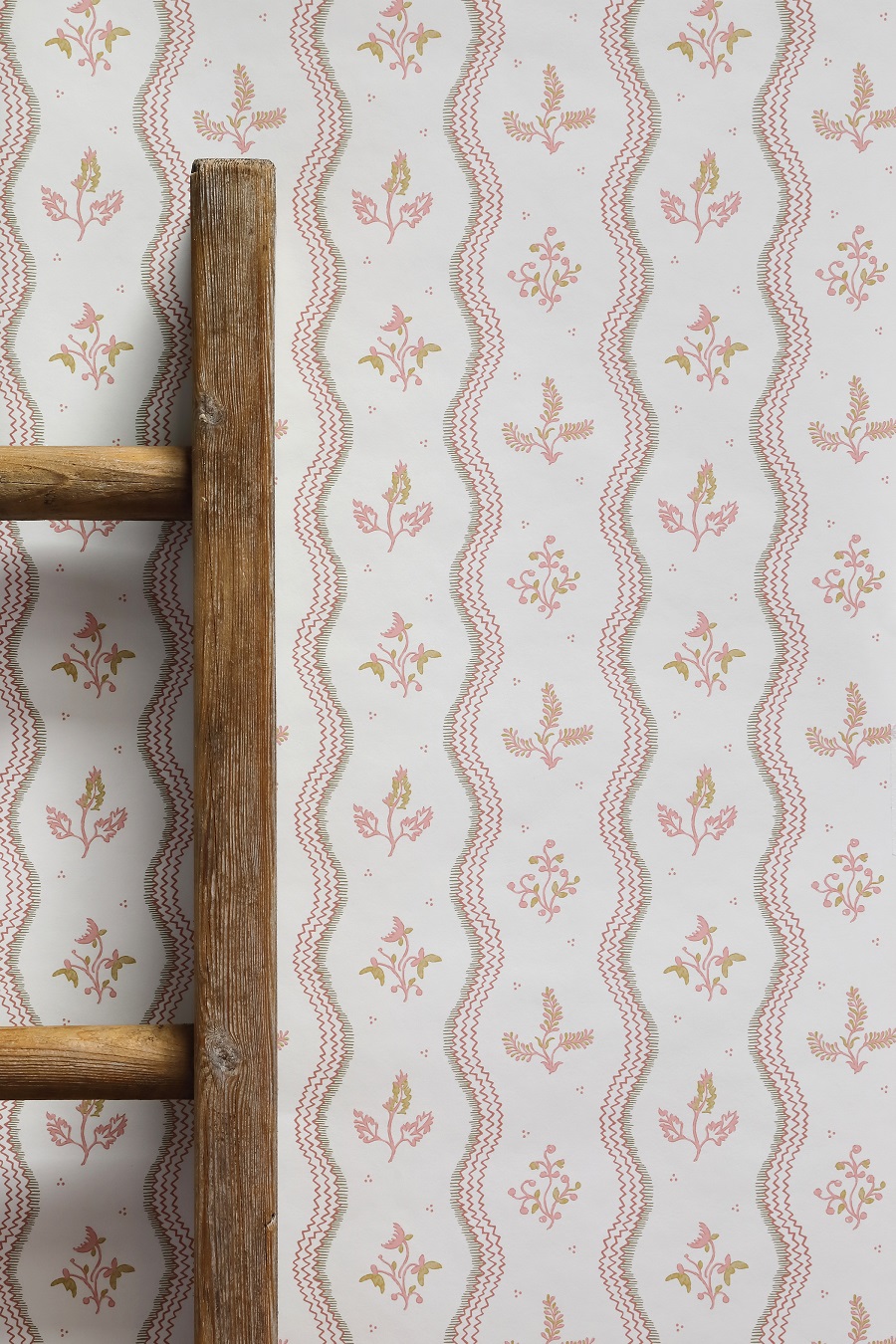 Zaggie Sand Pink + Light Olive Wallpaper