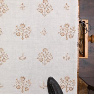 Agatha Spaced Out Caramel on Stone Linen