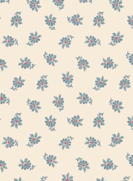 Chalet Sprigs Wallpaper Blue + Red