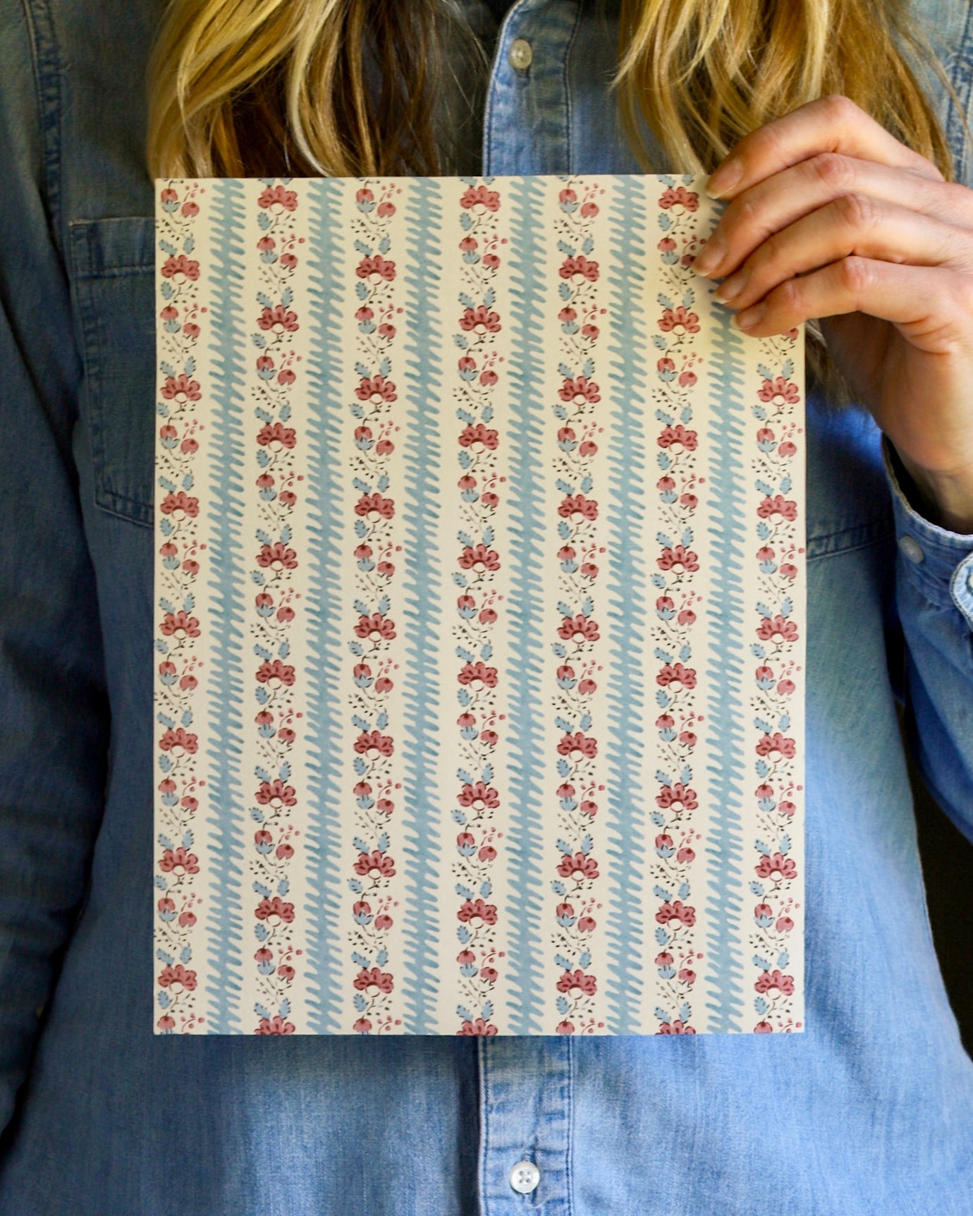 Montana Salcombe Blue + Cherry Wallpaper