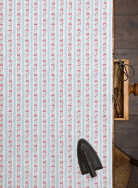 Montana Blue + Cerise on Chunky White Linen Union