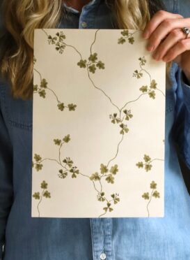 Floraison Pure Olive Wallpaper (No 2)