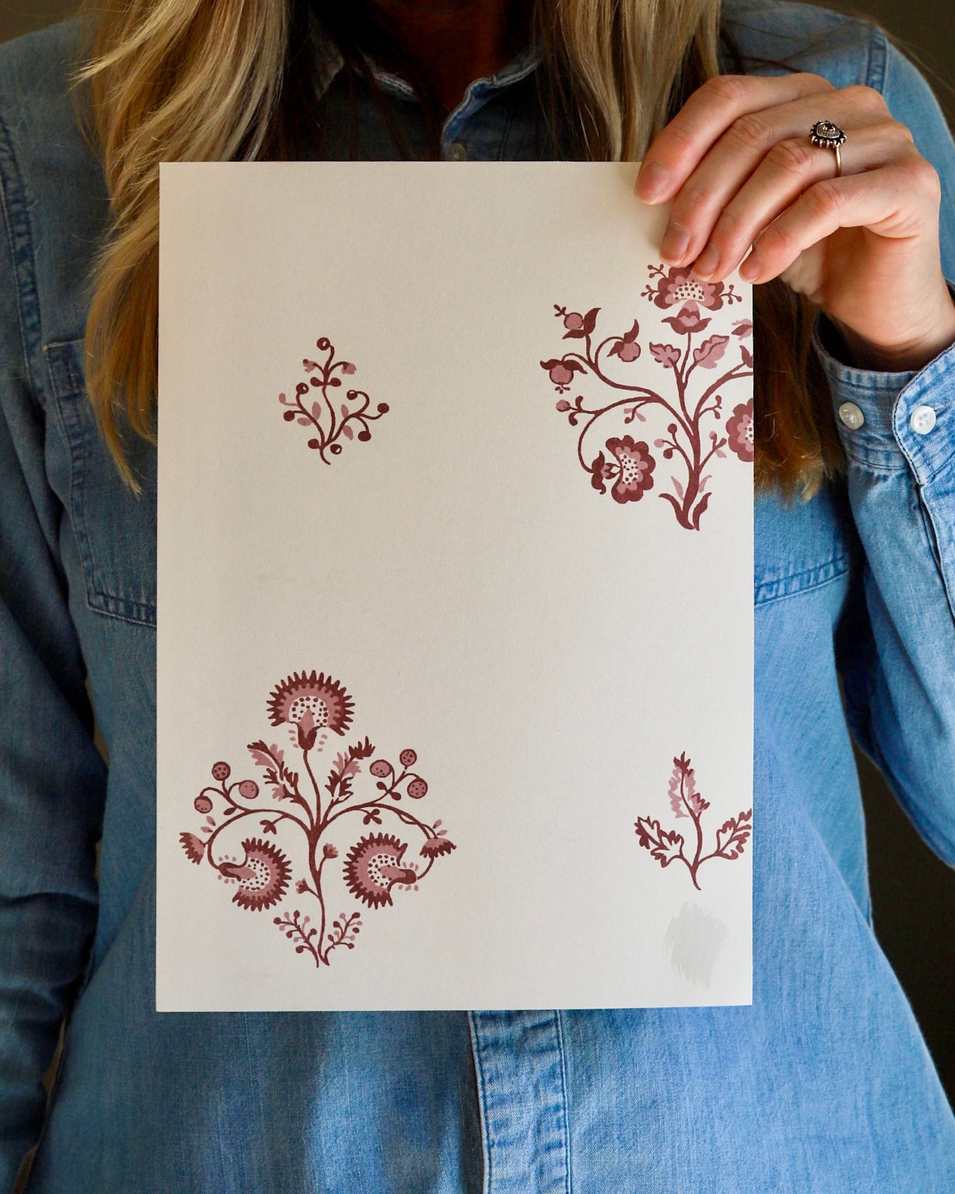 Agatha Burgundy and Dutch Pink Wallpaper