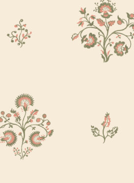 Agatha Moss and Dark Apricot Wallpaper