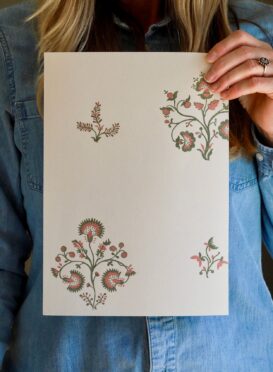 Agatha Moss and Dark Apricot Wallpaper