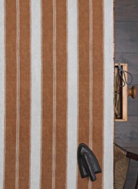 Noah's Stripe ~ Dark Sisal on Dune Linen