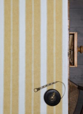 Noah's Stripe ~ Harvest on New White Linen