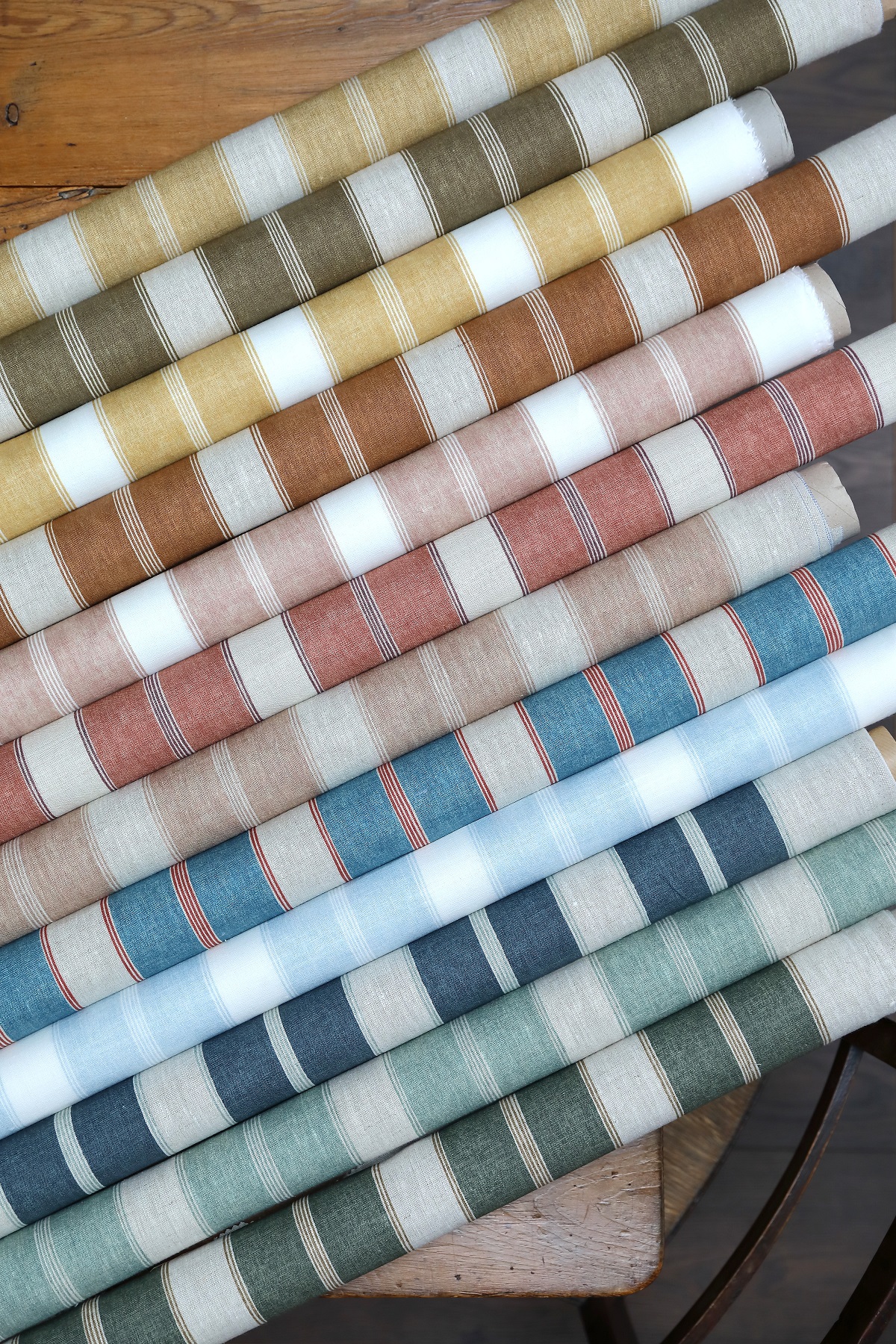 Noah's Stripe ~ Harvest on Dune Linen - Image 2