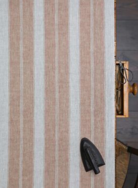 Noah's Stripe ~ Salt Pink on Dune Linen