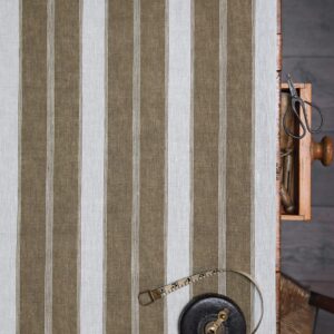 Noah's Stripe ~ Tabac on Dune Linen