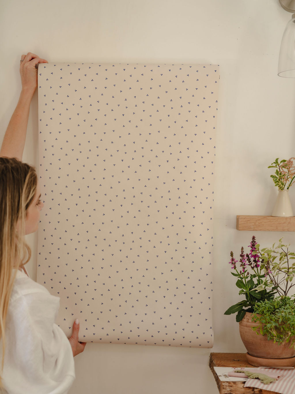 Pottery Dots on our Luxurious Textured Matt Wallpaper ALL COLOURWAYS - Image 2