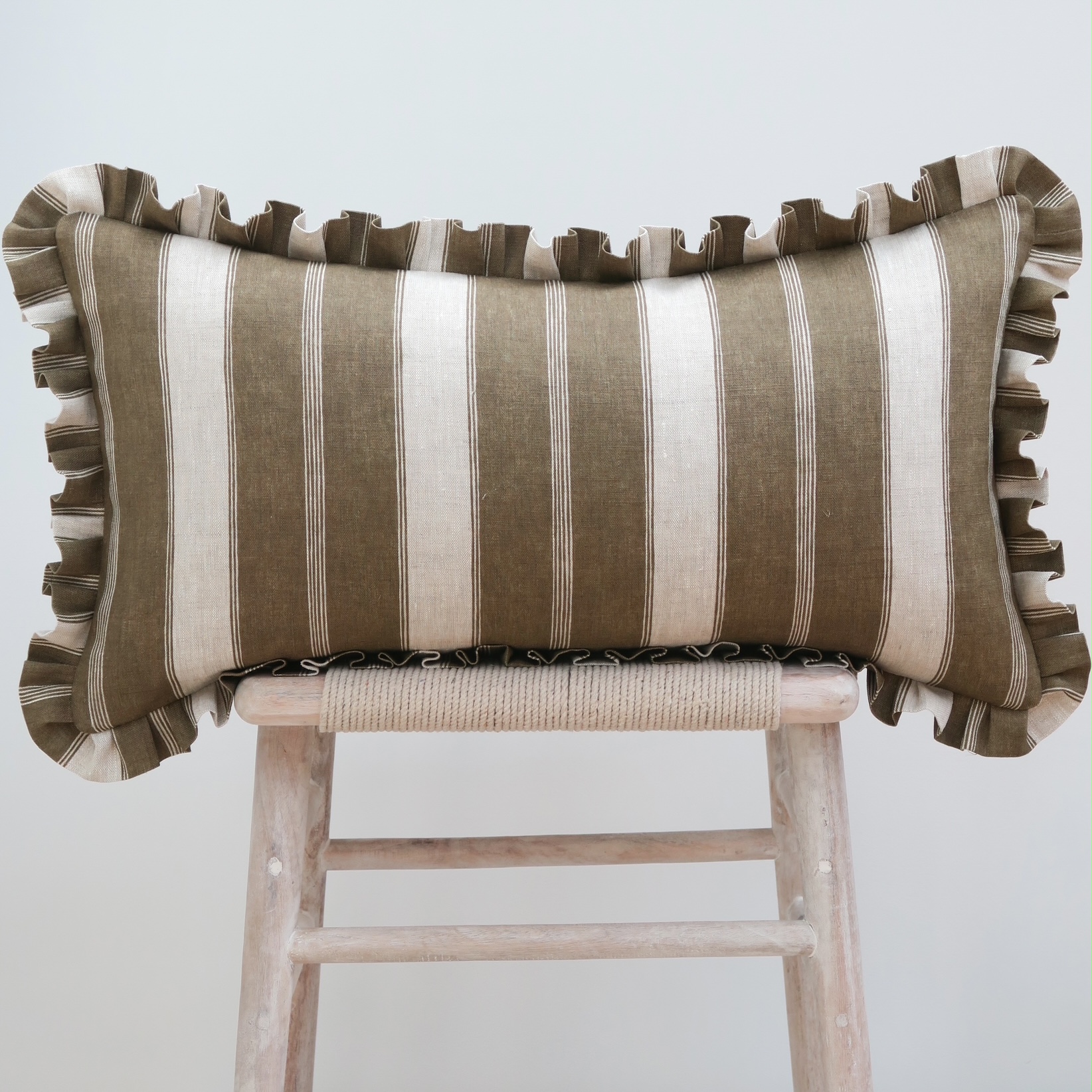 Noah's Stripe in Tabac on Dune Linen