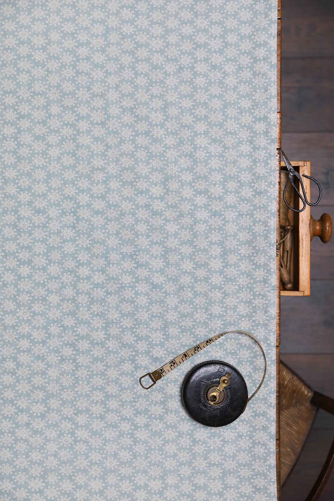 Luna Parma Blue on Stone Linen