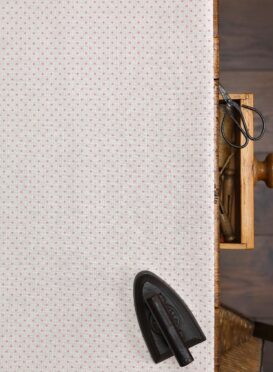 Blush Dots on Ivory Linen