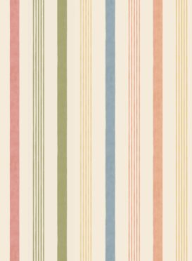 Circus Multi I Stripe (No Scallop) Wallpaper {Colourway Joyful}