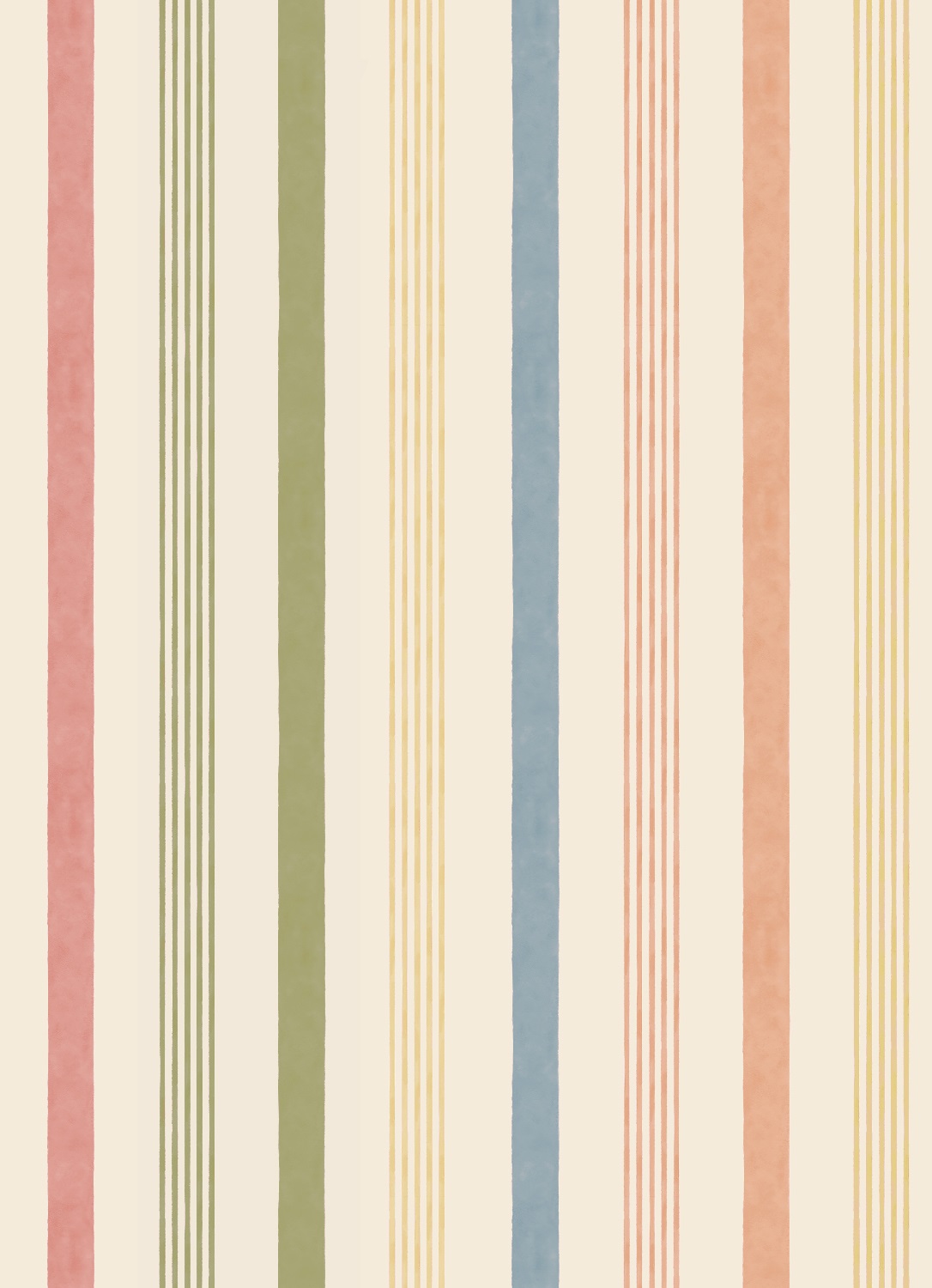 Circus Multi I Stripe (No Scallop) Wallpaper
