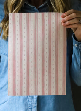 Malmo Stripe Washed Raspberry Wallpaper