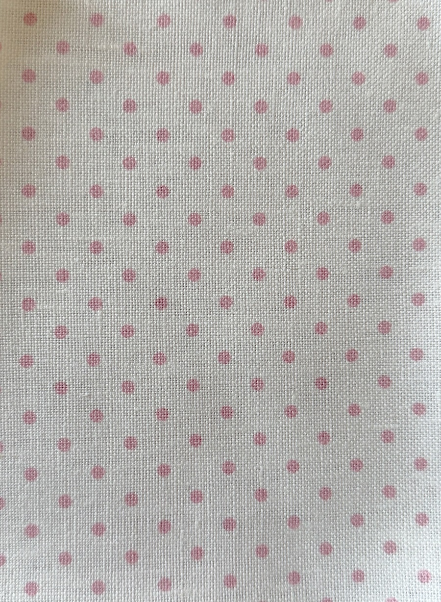 Blush Dots on Ivory Linen