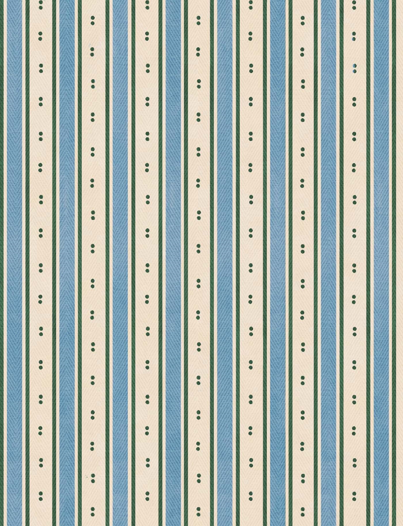 Malmo Stripe Stockholm Blue + Emerald Wallpaper
