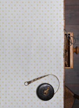 Pip Straw on Cream on Chunky White Linen