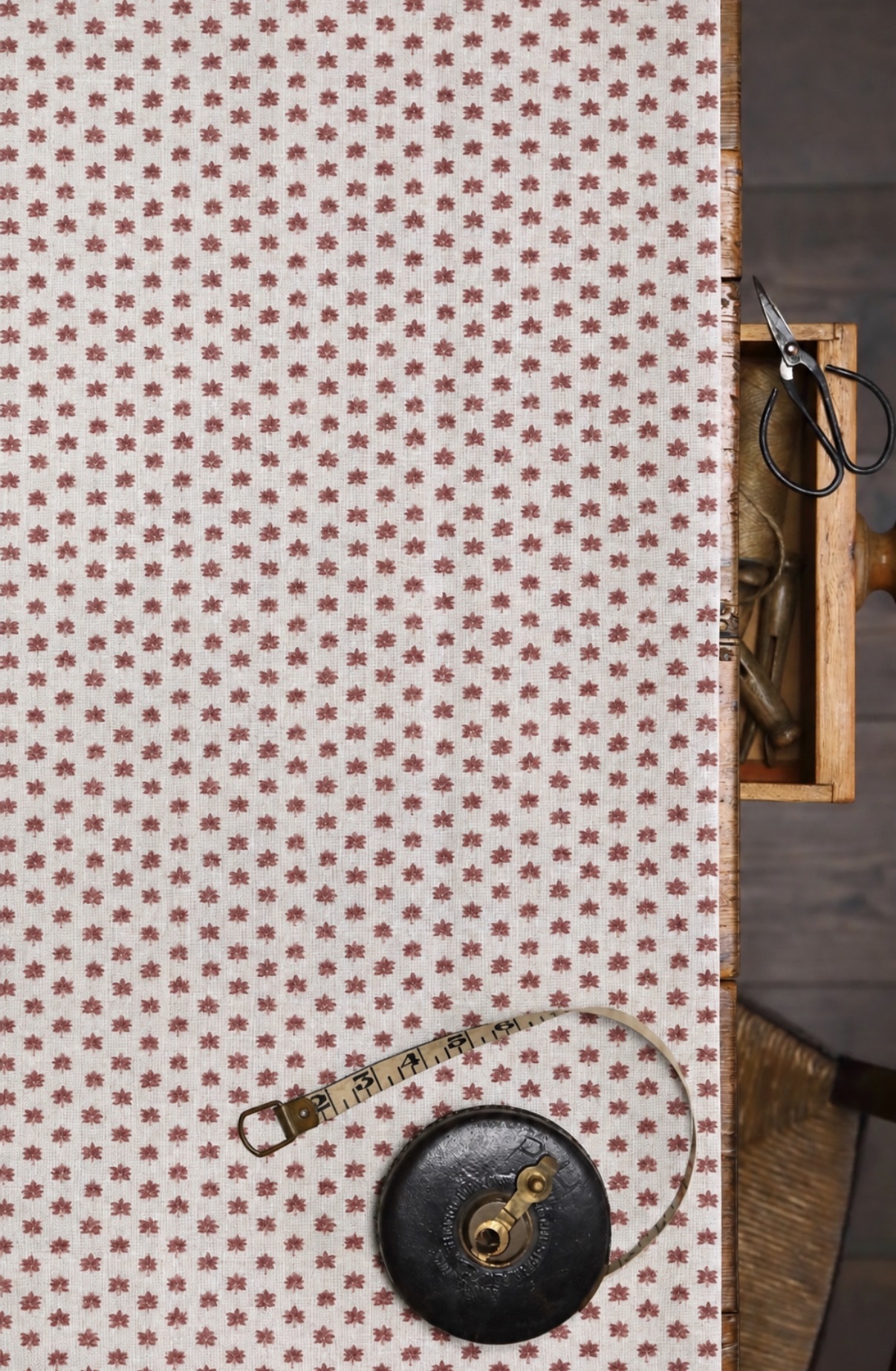 Palma Punchy Red on Stone Linen