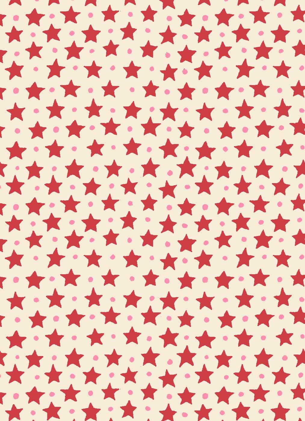 Star and Dot Circus Red + Hot Pink Wallpaper